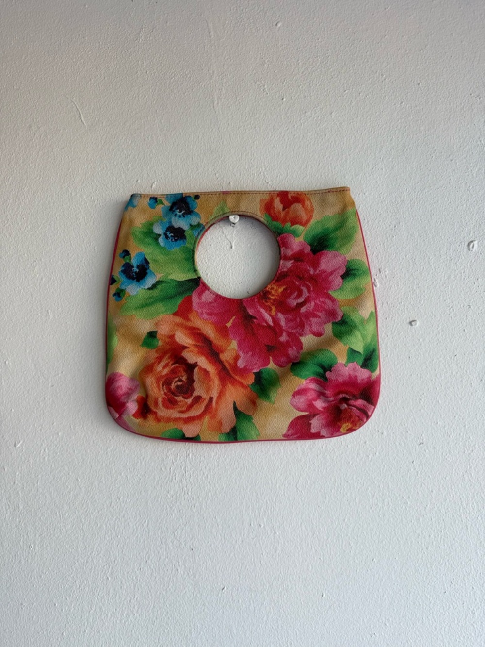 Giannini Floral Cutout Handle Bag Colorful Y2K‎ Retro Handbag Flowers Purse